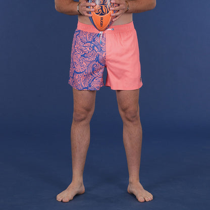 MAILLOT DE BAIN MAORI RUGBY Orange vif - jusqu’au 3XL