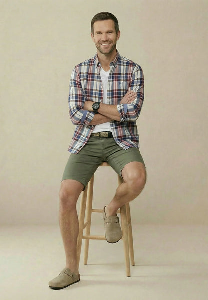 Chemise Oxford à col boutonné et manches longues - jusqu’au 4XL