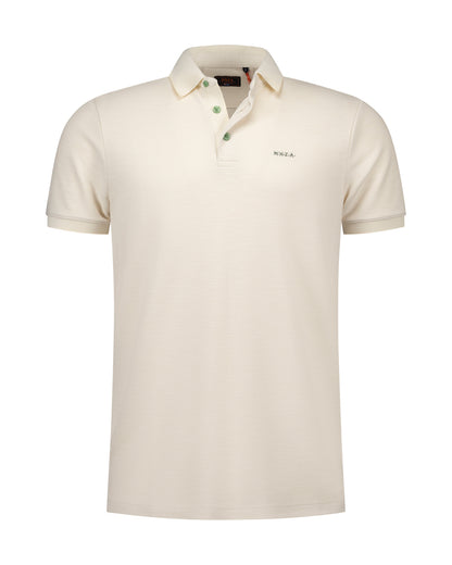 Polo Homme écru casual chic logo brodé – jusqu’au 3XL