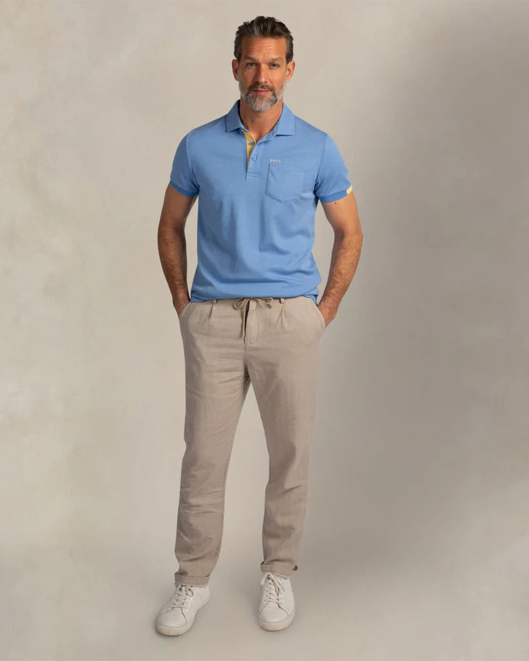 Polo Homme  casual chic col contrasté – jusqu’au 3XL