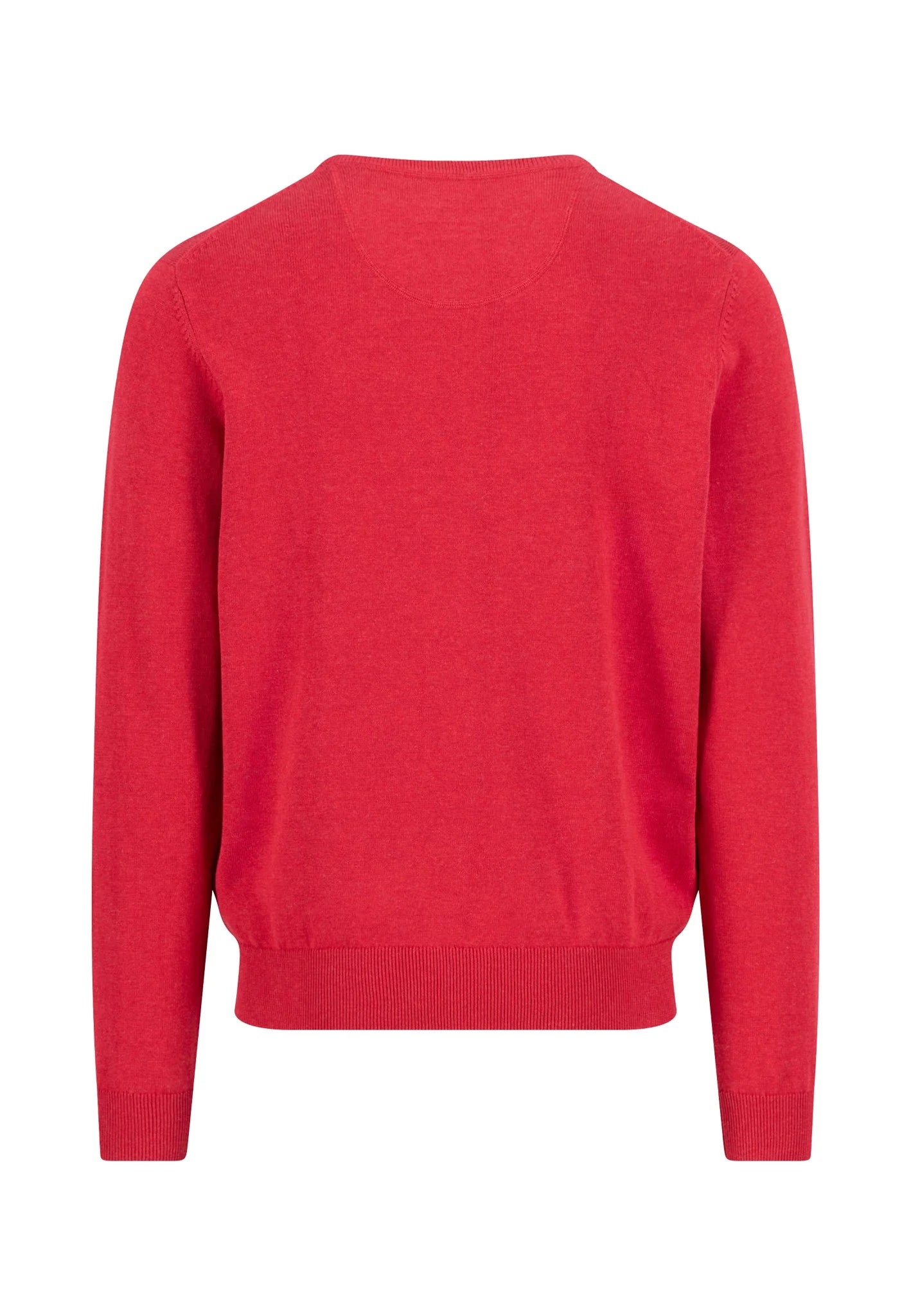 Pull en maille fine 100% coton à col rond  cranberry red - jusqu’au 4XL
