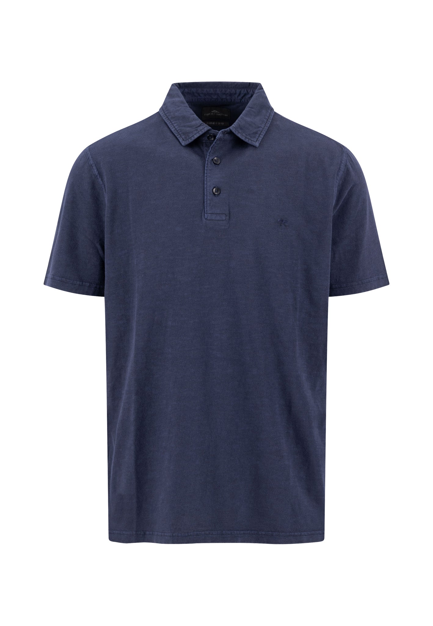 Polo en mélange coton-lin avec col polo NAVY - jusqu’au 3XL