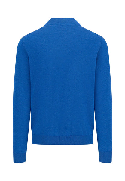 Fine cardigan with a stand -up collar
