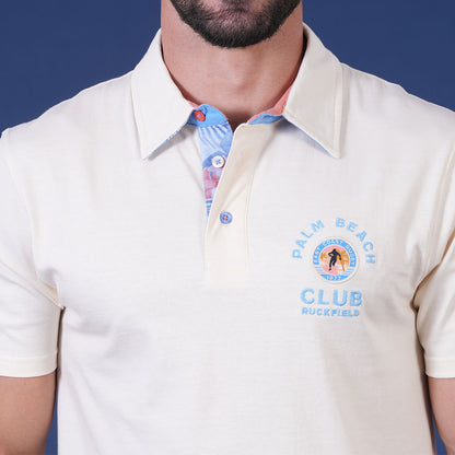 POLO MC HORS THEME BLANC CASSE - jusqu’au 3XL