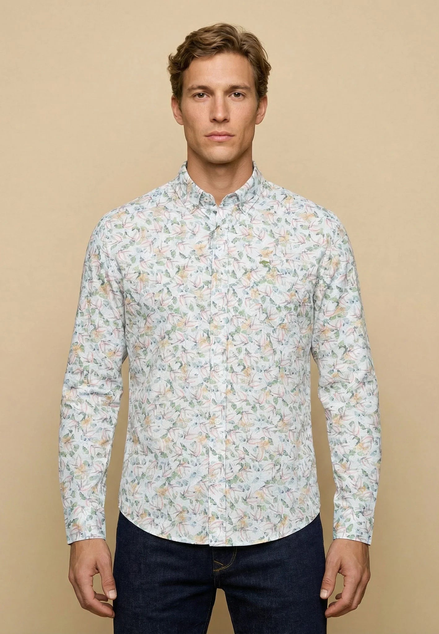 Chemise homme magnolia casual chic imprimé floral – jusqu’au 4XL