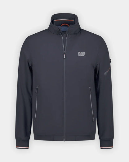 Blouson bomber Homme bleu marine casual chic logo poitrine – jusqu’au 3XL