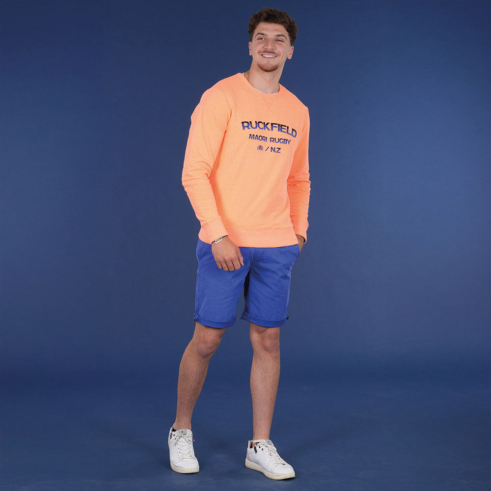 SWEAT SHIRT MAORI RUGBY  Orange vif - jusqu’au 3XL