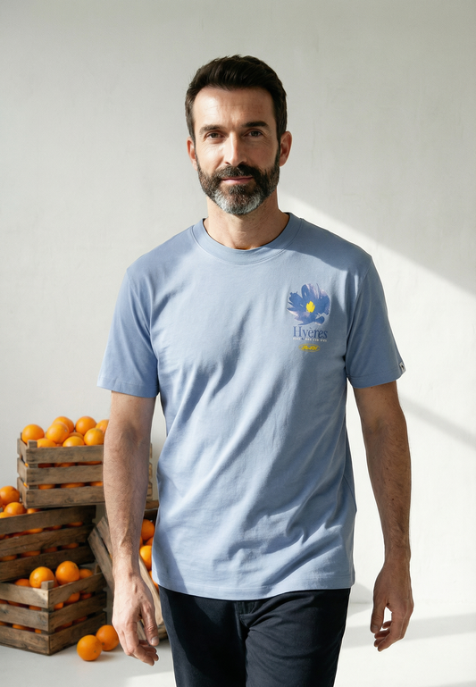 T-shirt J&JOY Bleu pastel Imprimé floral casual chic