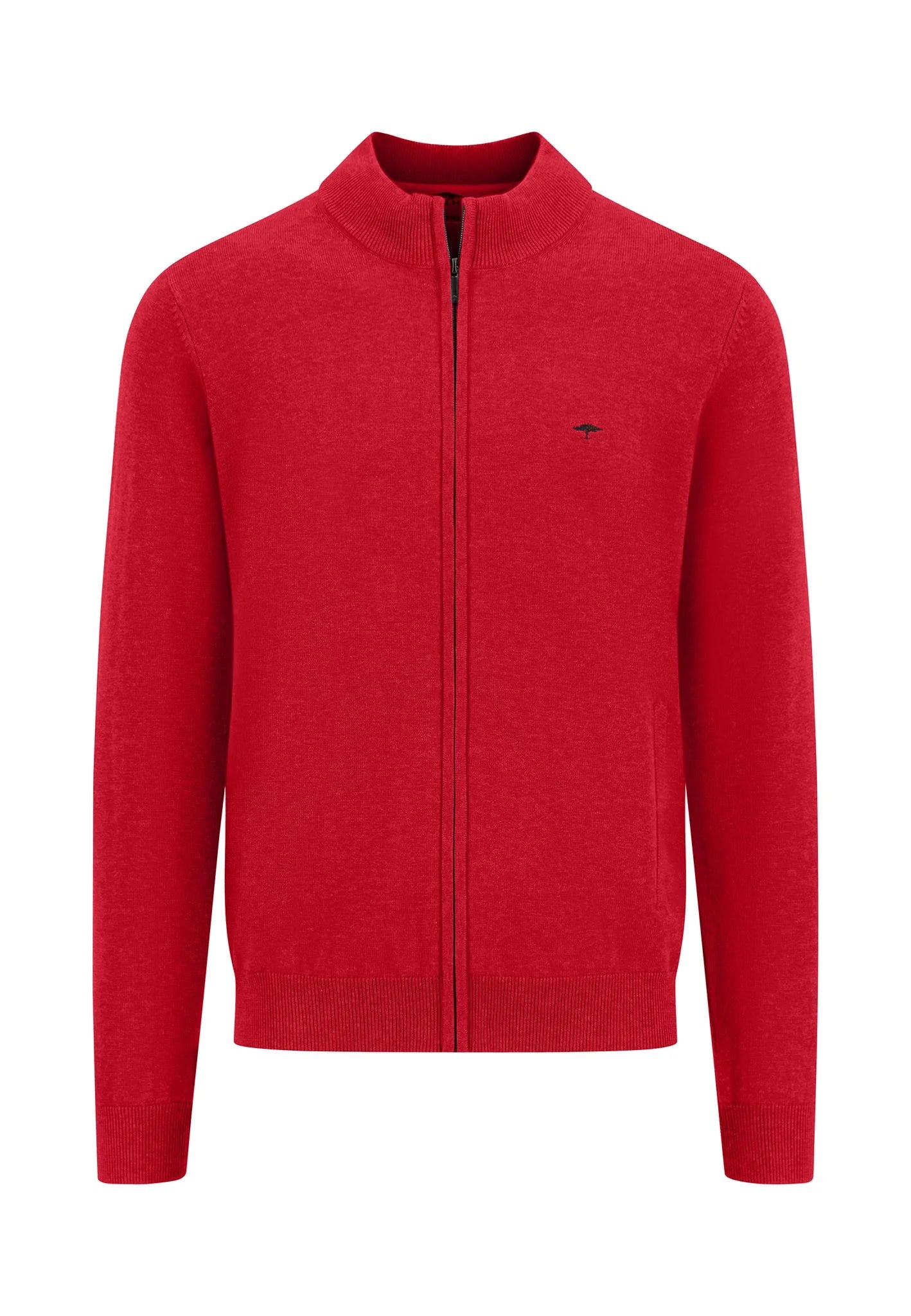 Fine cardigan with a stand -up collar