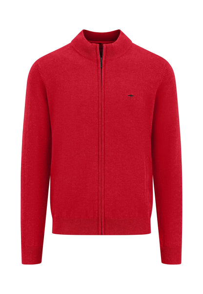 Fine cardigan with a stand -up collar