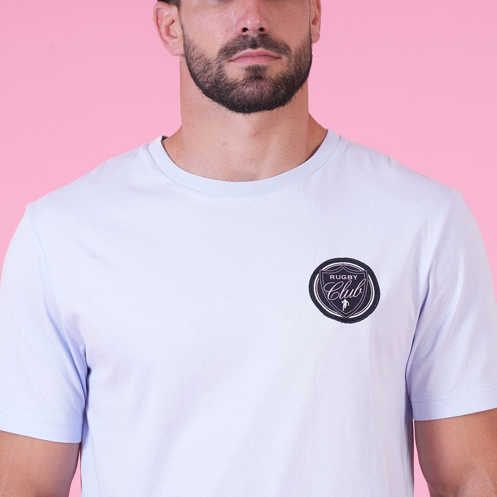 T SHIRT MC LE CLUB BLEU CLAIR - jusqu’au 4XL
