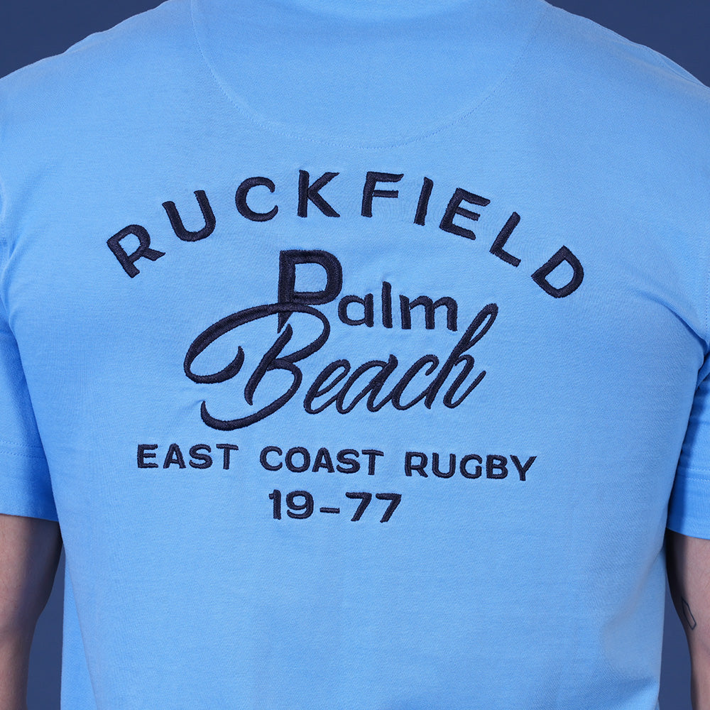 Polo Ruckfield à manches courtes Palm Beach bleu clair - jusqu’au 3XL