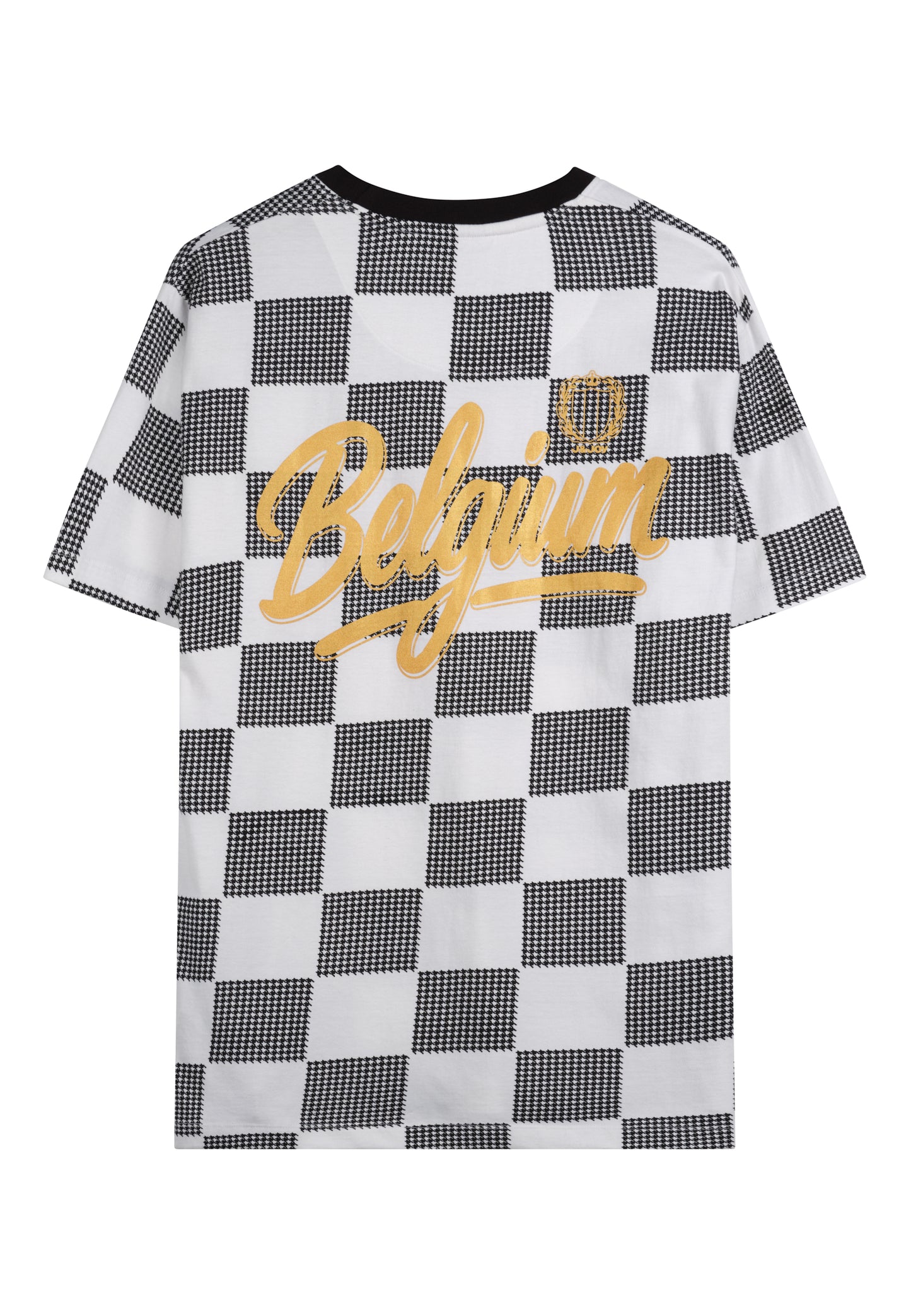 T-shirt homme Belgique motif damier – Édition Collector coupe du monde 2026 - jusqu’au 5XL