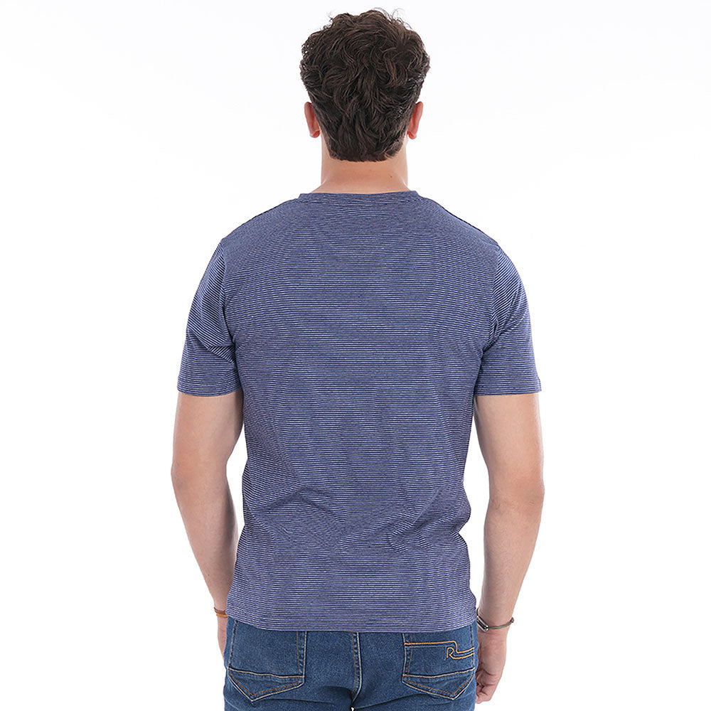 T SHIRT MC FRENCH RUGBY CLUB  rayé bleu et blanc - jusqu’au 3XL