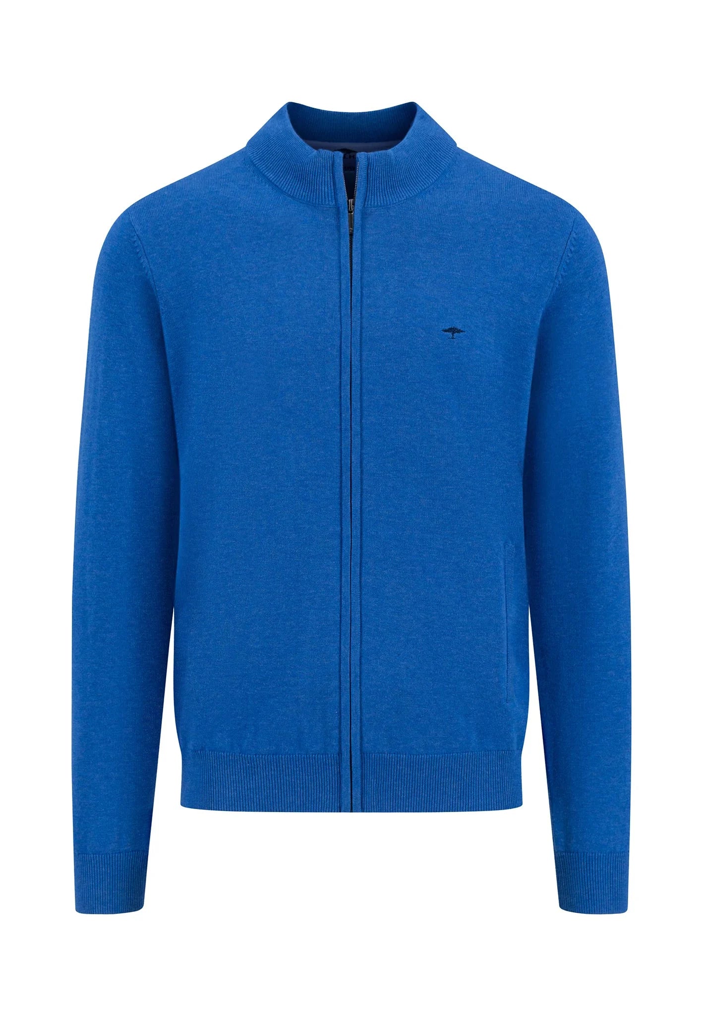 Fine cardigan with a stand -up collar