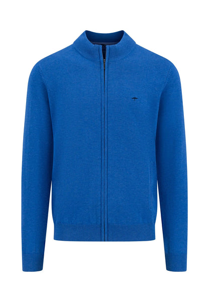 Fine cardigan with a stand -up collar