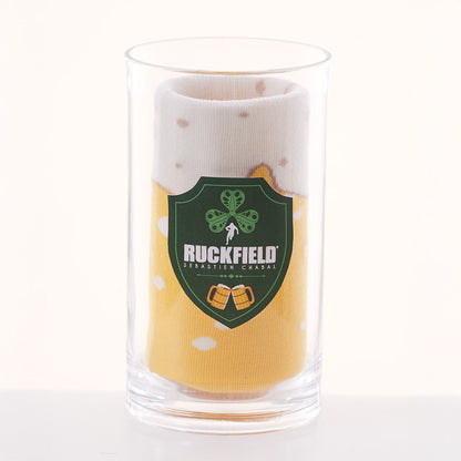 PACK FETE DE PERES CHAUSSETTES + CHOPE ST PATRICK  TU  JAUNE