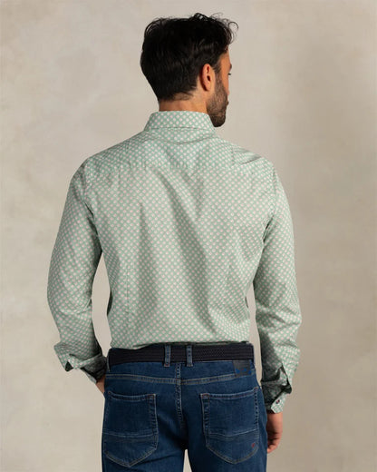 Chemise Homme vert clair casual chic motif imprimé – jusqu’au 3XL