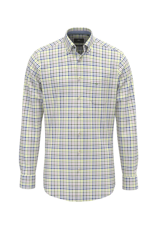 Chemise Homme vert clair à carreaux casual chic poche poitrine – jusqu’au 4XL