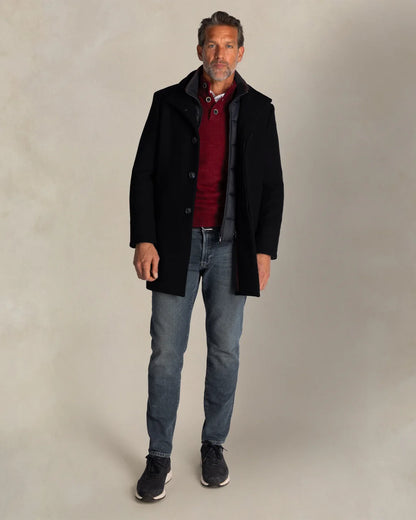 Manteau en laine bleu