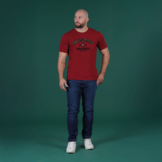 T-shirt à manches courtes rouge foncé Ruckfield Maori Rugby
Réf. : 25H_H0007206_056