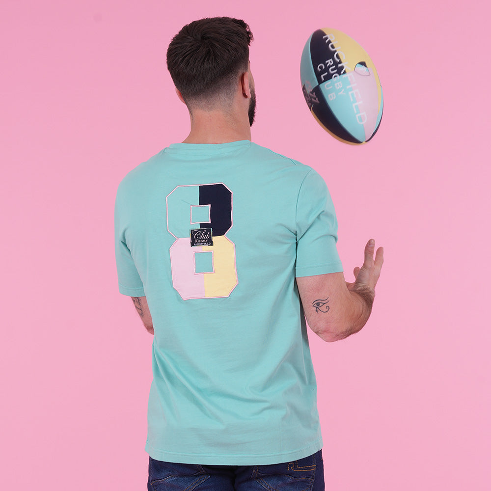 T-shirt vert d'eau Ruckfield Rugby Club