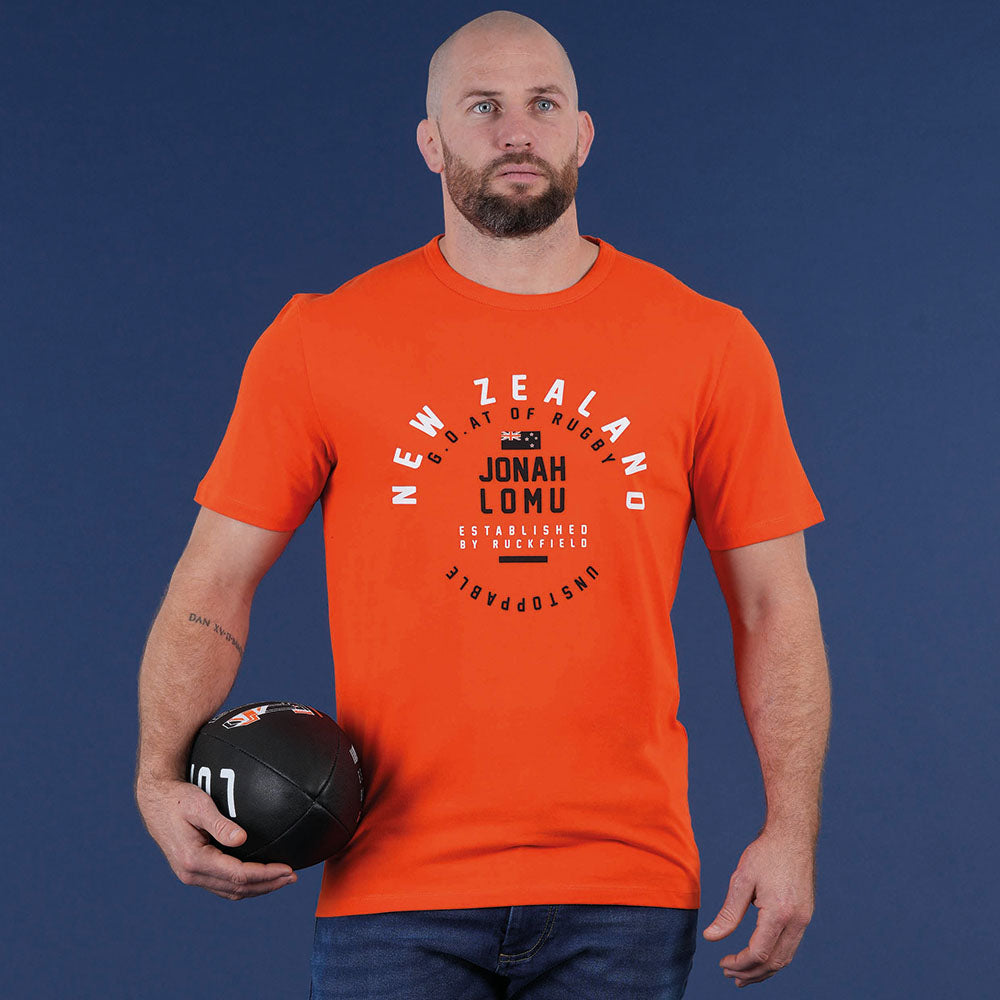T-shirt orange Jonah Lomu by Ruckfield
Réf. : 25H_JLH00091_058