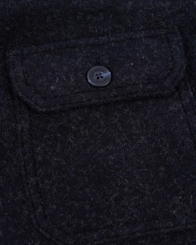 25HN574 Overshirt bleu foncé