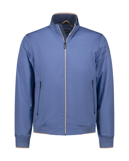 Veste Homme bleu classique casual chic col montant – jusqu’au 3XL