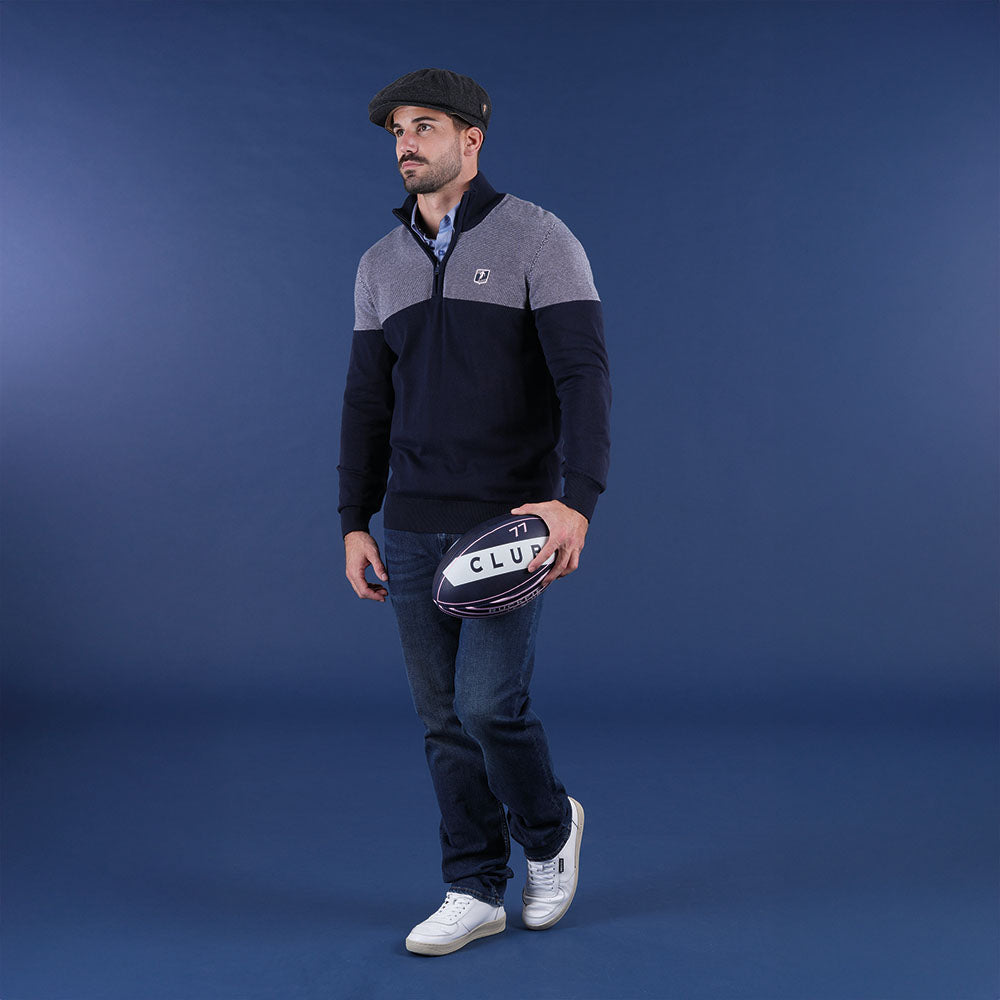 Pull demi zip Le Club Ruckfield bleu marine
Réf. : 25H_H0007281_018