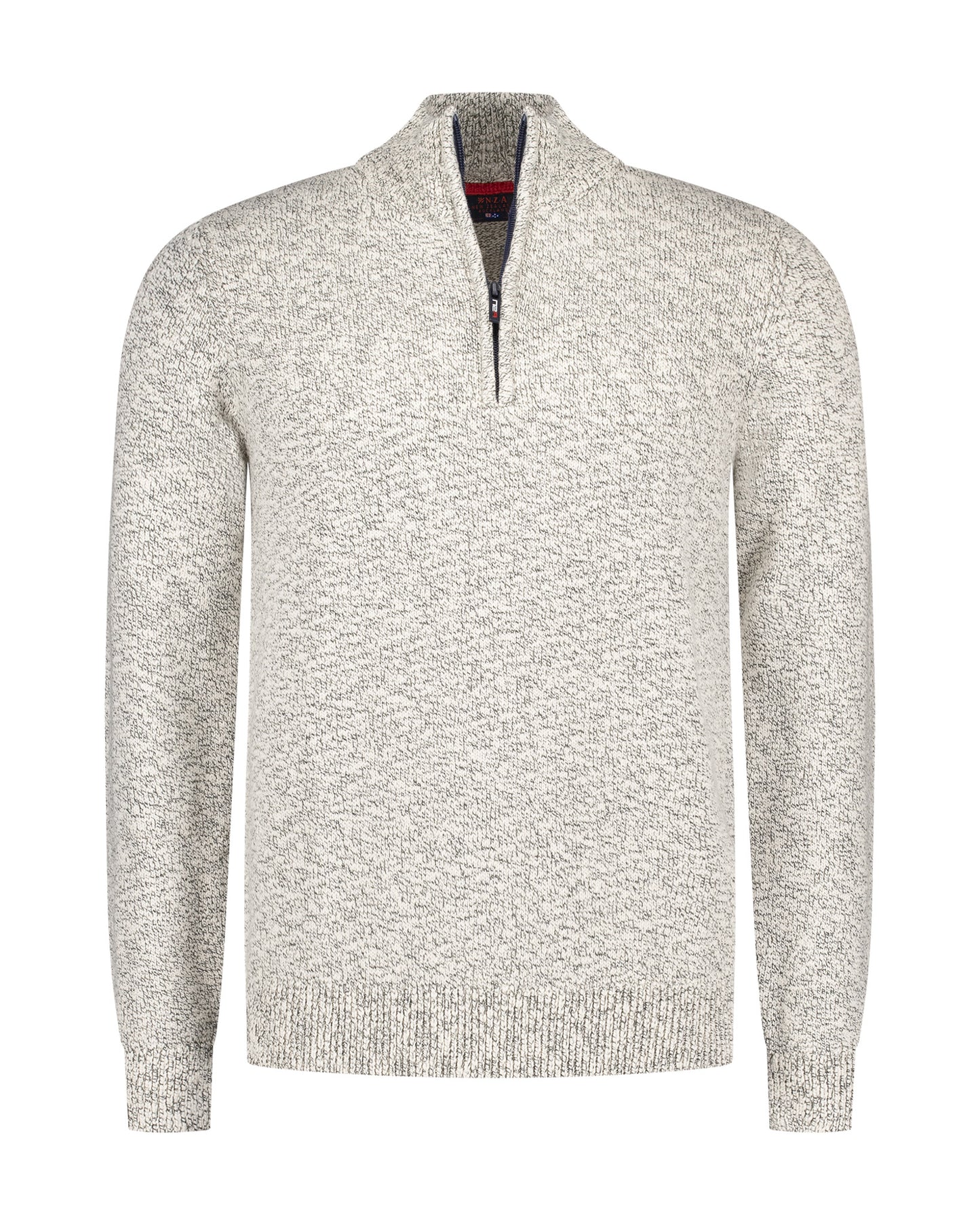 25GN410
Tricot demi-zip vert en coton