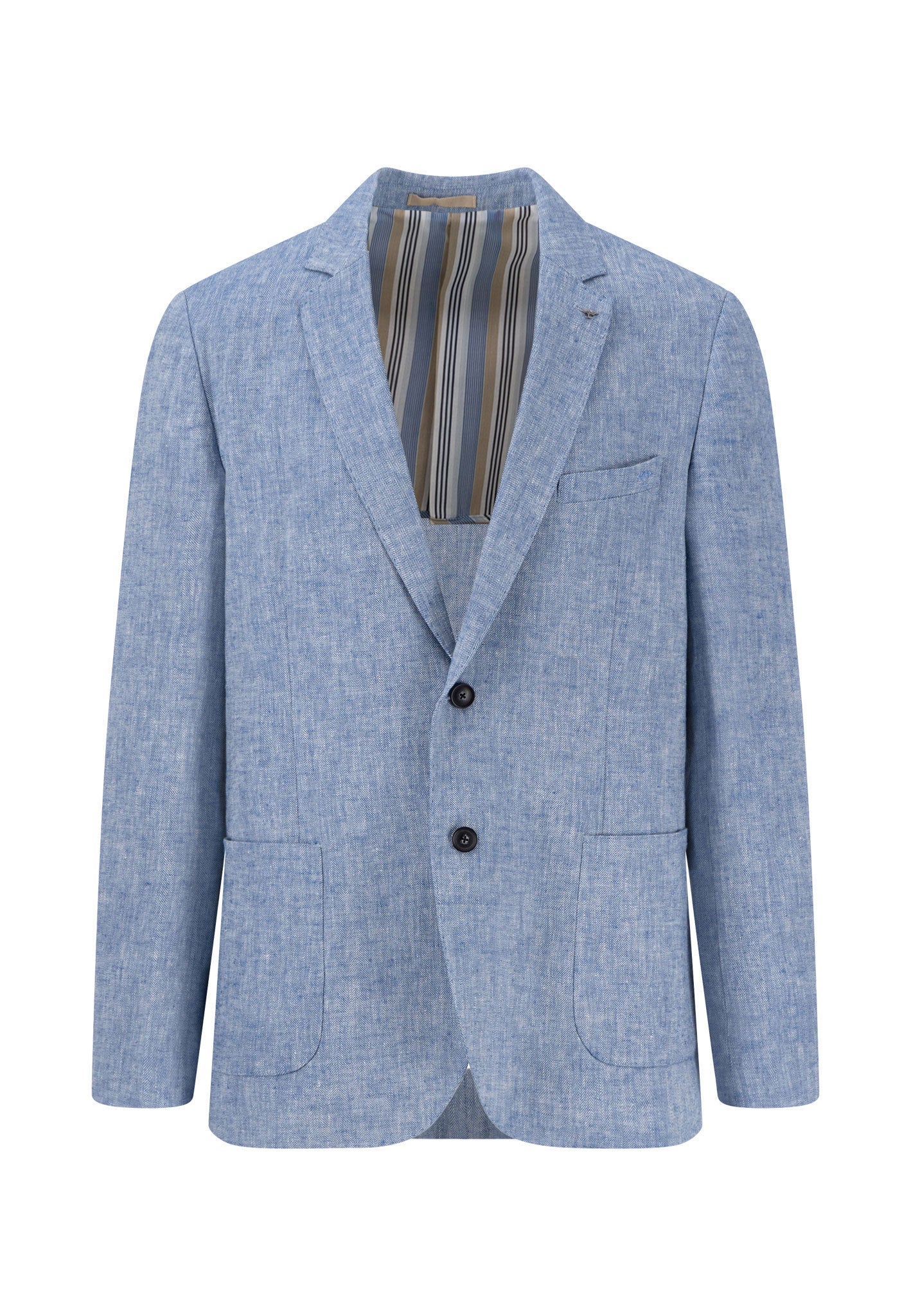 Veste Homme bleu clair casual chic doublure rayée – jusqu’au XXL