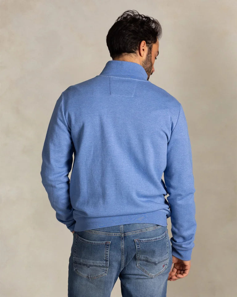 26AN300 Veste sweat en coton bleu