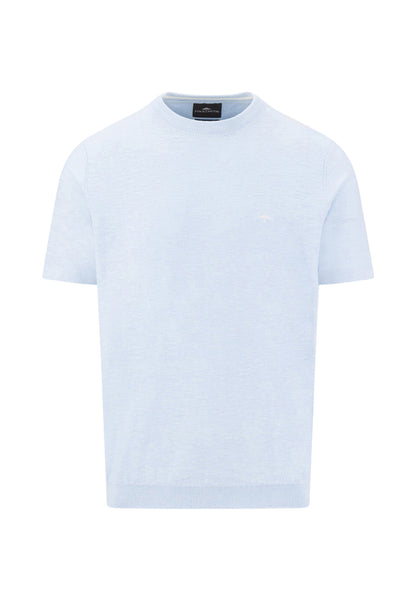 Pull homme bleu clair casual chic logo discret – jusqu’au 3XL
