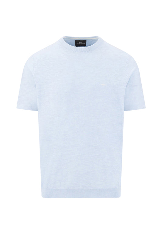 Pull homme bleu clair casual chic logo discret – jusqu’au 3XL