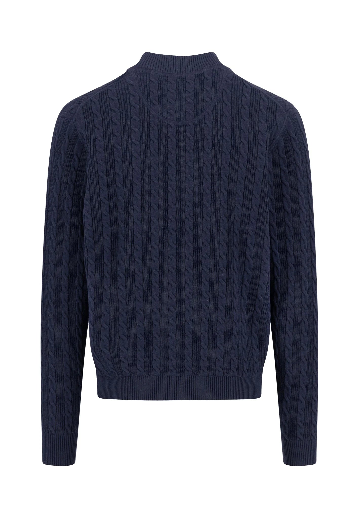 Pull Homme navy casual chic col zippé torsadé – jusqu’au 4XL