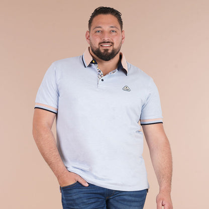 POLO MC FLOWERS OF RUGBY  BLEU CLAIR - jusqu’au 4XL