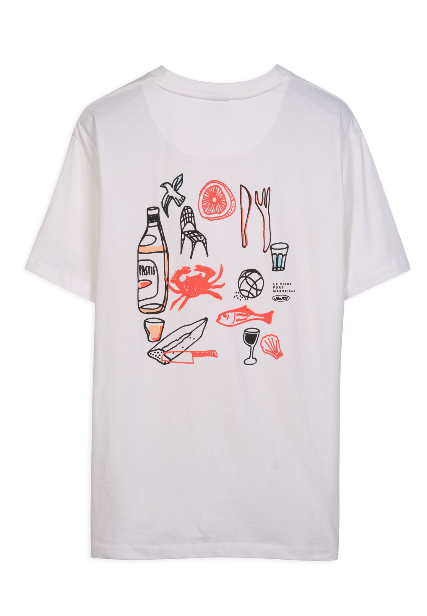 T-shirt J&JOY Blanc Vieux port Casual Chic - jusqu’au 4XL
