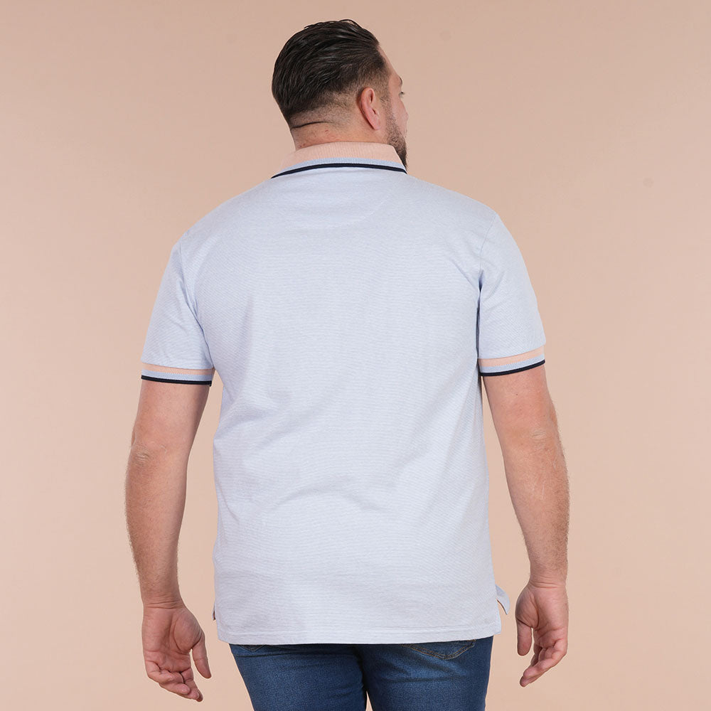 POLO MC FLOWERS OF RUGBY  BLEU CLAIR - jusqu’au 4XL