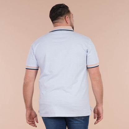 POLO MC FLOWERS OF RUGBY  BLEU CLAIR - jusqu’au 4XL