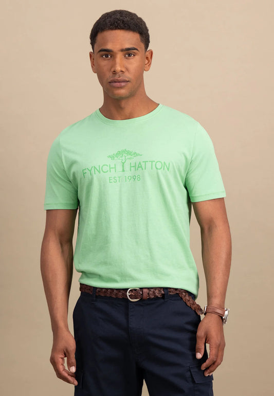 T-shirt in plain colors with logo print