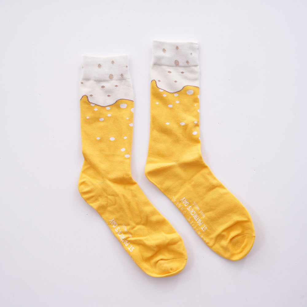 PACK FETE DE PERES CHAUSSETTES + CHOPE ST PATRICK  TU  JAUNE