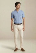 Polo Homme bleu clair casual chic logo poitrine – jusqu’au XXL