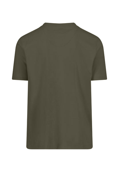 T-shirt en coton à col rond dark khaki - jusqu’au 3XL