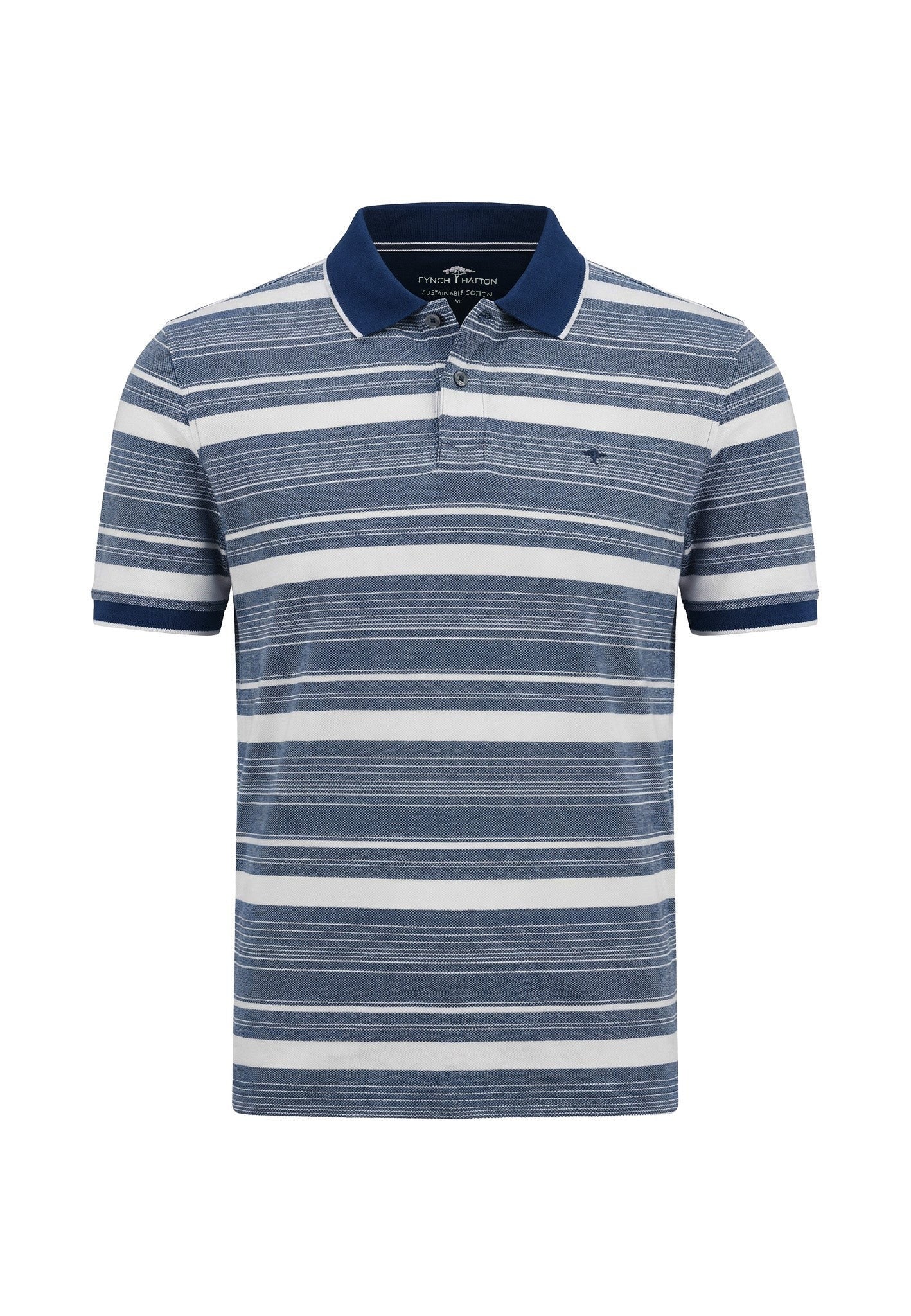 Polo en coton à rayures et col polo - jusqu’au 3XL