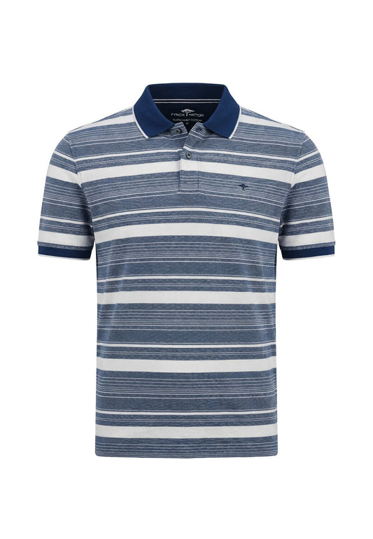 Polo en coton à rayures et col polo - jusqu’au 3XL