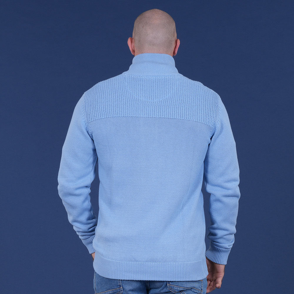 Pull Ruckfield col camionneur bleu ciel Members Club House Rugby