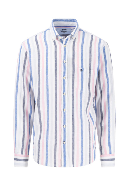 Chemise homme rayée peony casual chic poche poitrine – jusqu’au 4XL