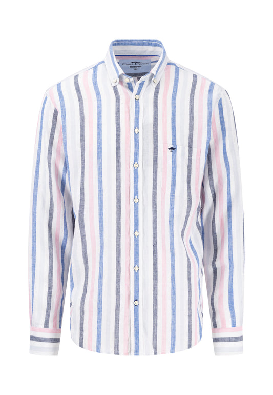Chemise homme rayée peony casual chic poche poitrine – jusqu’au 4XL