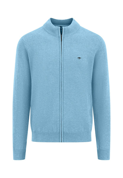 Fine cardigan with a stand -up collar